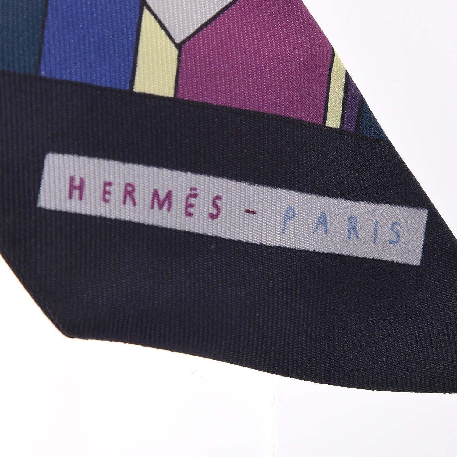 Hermes Silk On A Summer Day Twilly Black Jaune Soufre Parme 5 of 5