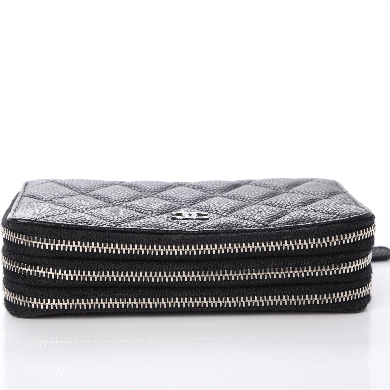 Chanel Caviar Quilted Large Zip Around Phone Holder Black 4 of 15