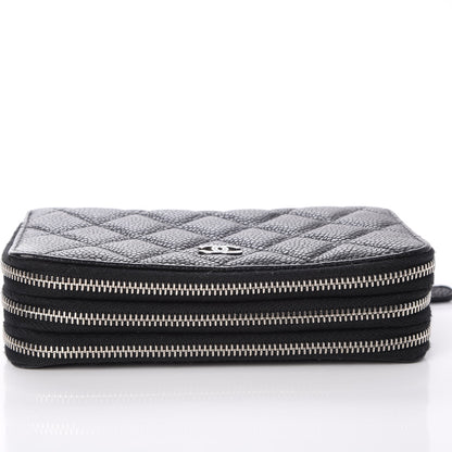 Chanel Caviar Quilted Large Zip Around Phone Holder Black 4 of 15