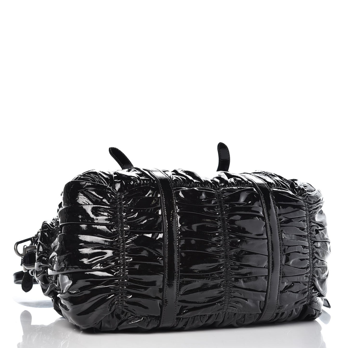 Vernice Gaufre Tote Black