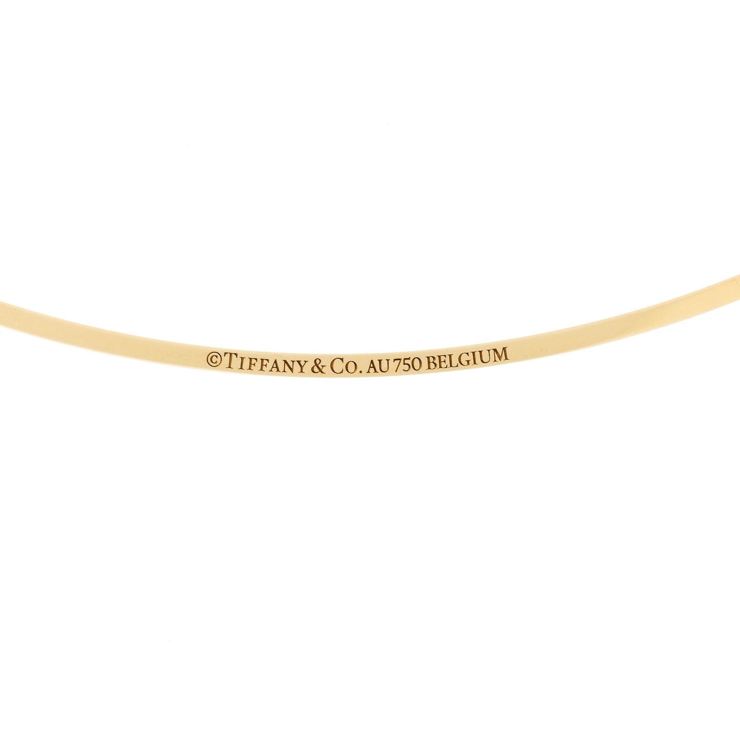 18K Yellow Gold Diamond Large T Smile Pendant Necklace