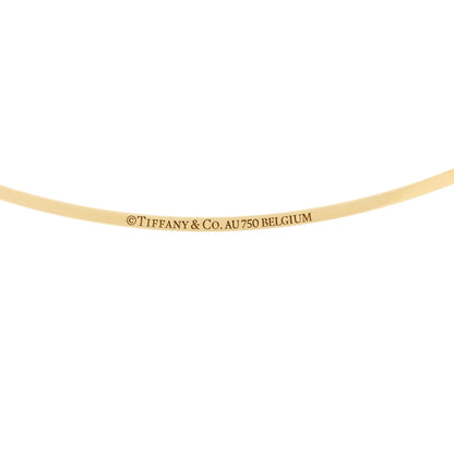 Tiffany 18K Yellow Gold Diamond Large T Smile Pendant Necklace 6 of 7