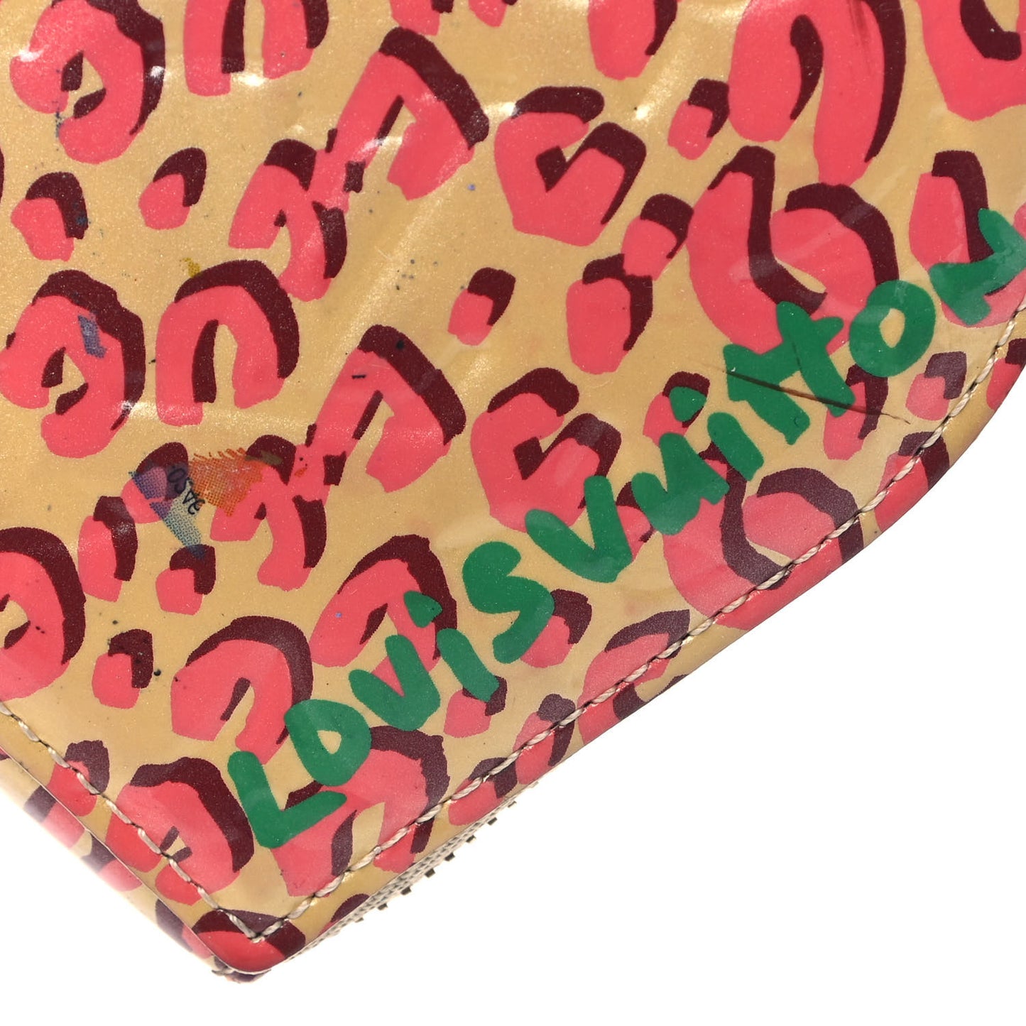 Vernis Leopard Coeur Heart Coin Purse Blanc Corail