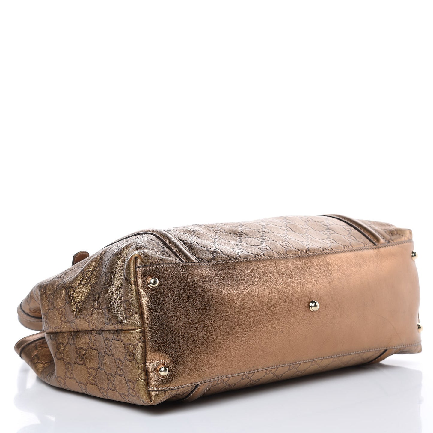 Metallic Guccissima Medium Britt Tote Gold