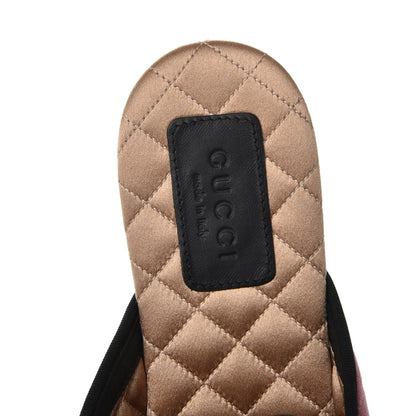 Gucci Velvet Silk Embellished Platform Detachable Slide 38 Tibet Red 11 of 19