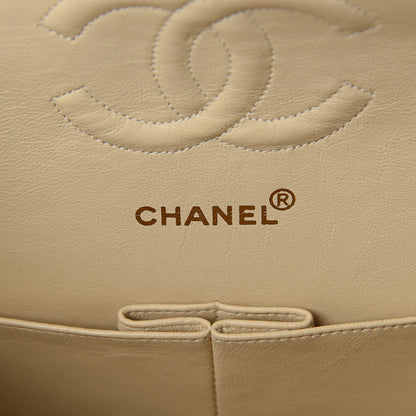 Chanel Lambskin Quilted Medium Double Flap Beige 5 of 9