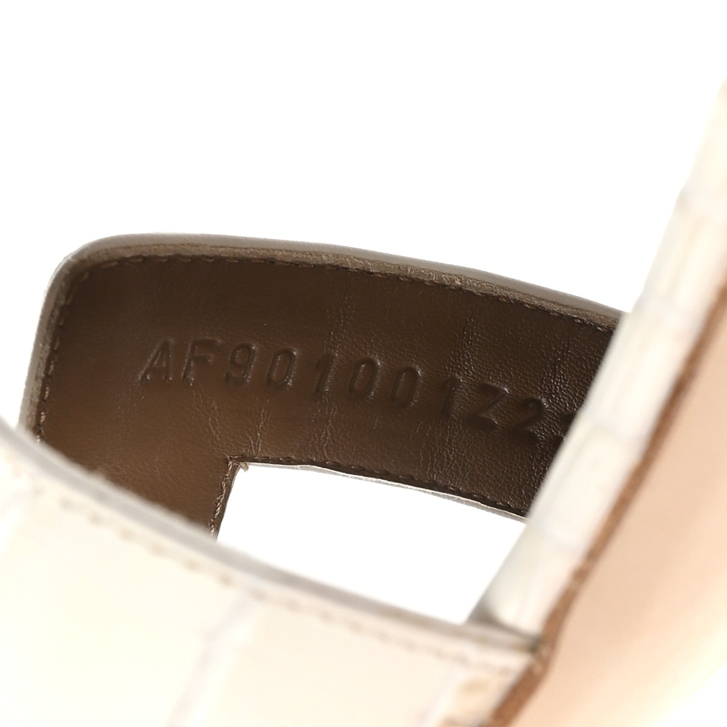Hermes Matte Niloticus Crocodile Himalaya Oasis Sandals 38.5 White 8 of 10
