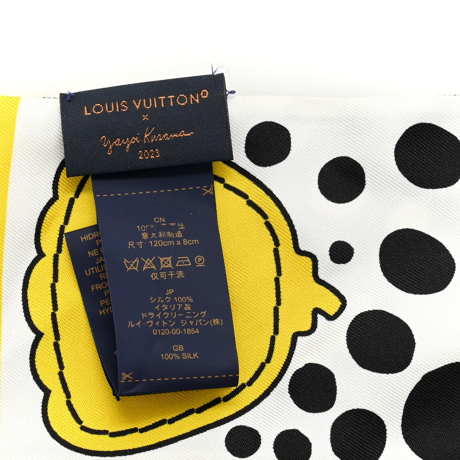 Louis Vuitton LV x YK Infinity Dots Bandeau Black Yellow White 3 of 3