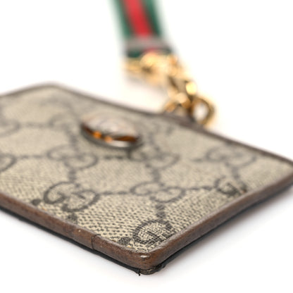 Gucci GG Supreme Monogram Ophidia ID Holder Beige Ebony New Acero 9 of 9