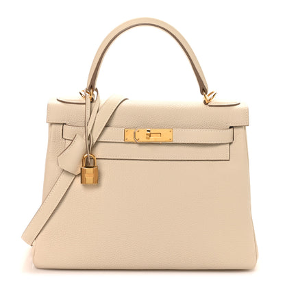 Hermes Togo Kelly Retourne 28 Craie 1 of 10