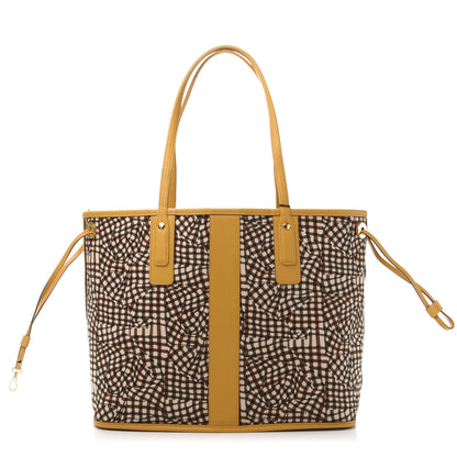 MCM Visetos Medium Liz Reversible Shopper Tote Cognac Yellow 9 of 15