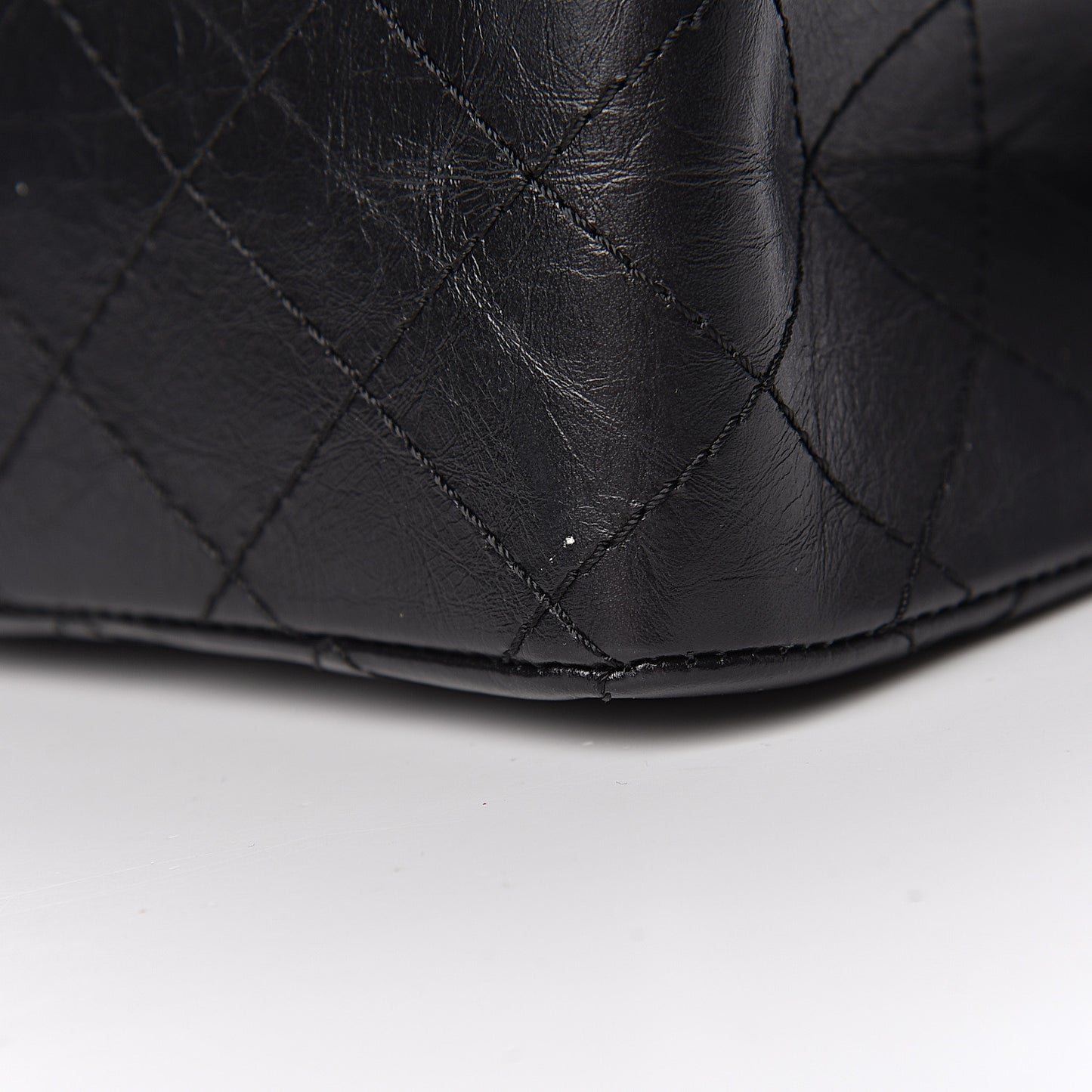 Aged Calfskin Quilted 2.55 Reissue 226 Flap Black