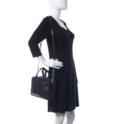 Balenciaga Shiny Day Calfskin XS Triangle Square Bag Black 2 of 10