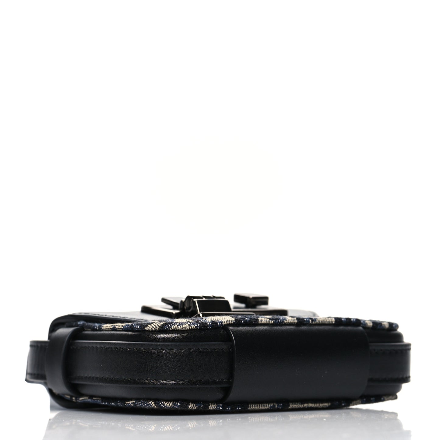 Oblique Smooth Calfskin Nano Pouch Beige Black