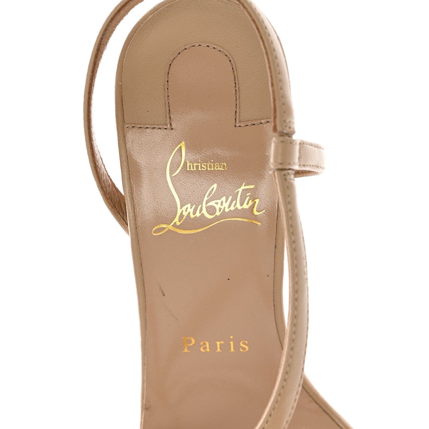 Christian Louboutin Nappa Rosalie 100 Sandals 36.5 Nude 6 of 7