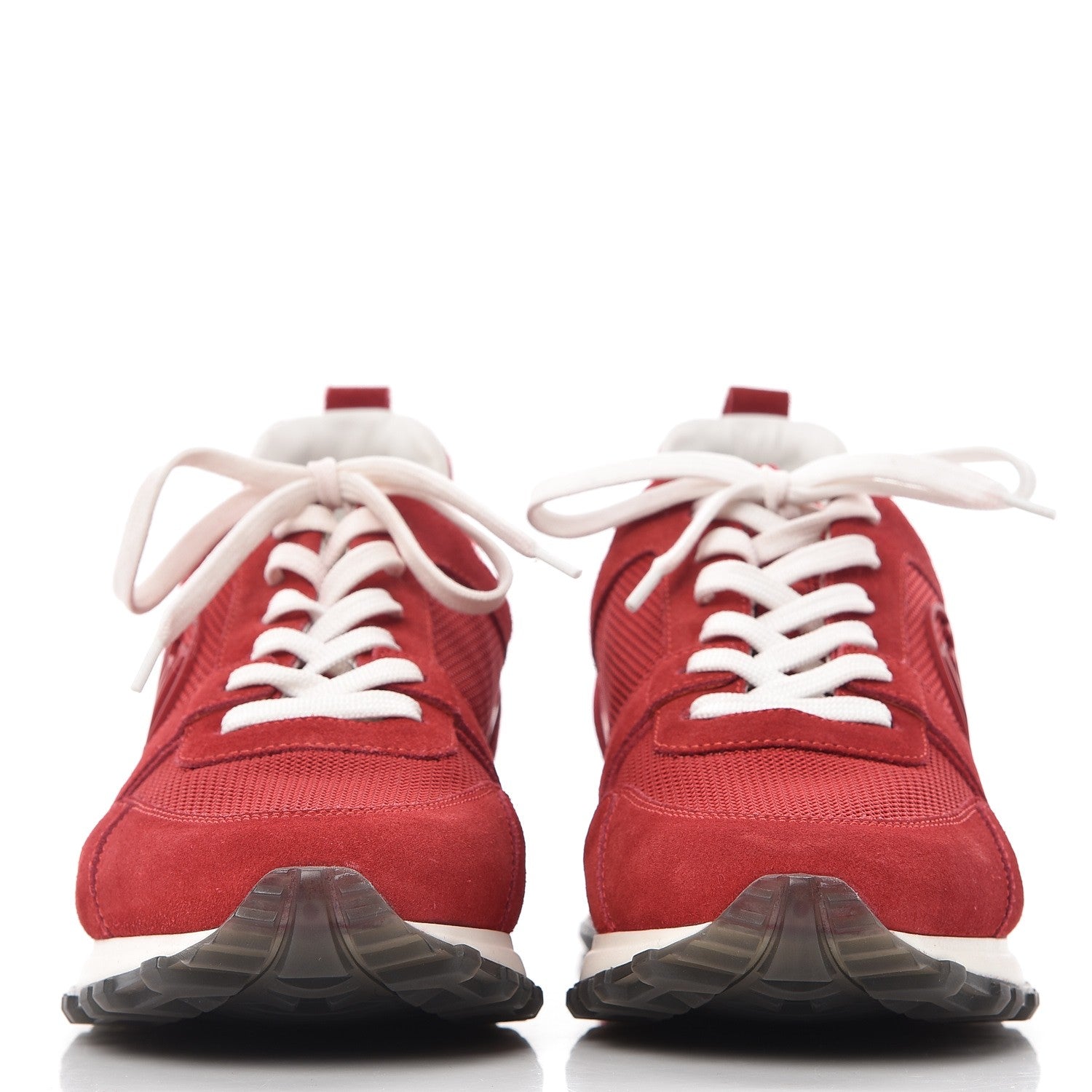 Louis Vuitton Suede Calfskin Run Away Sneakers 37.5 Rouge 11 of 16