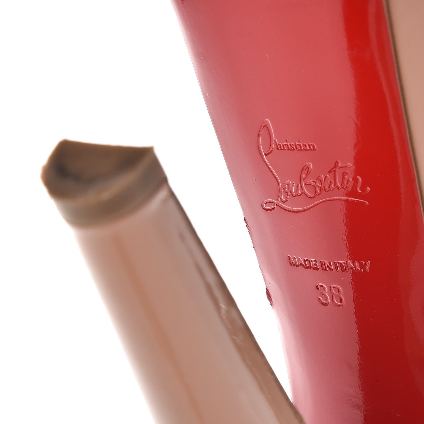 Patent Fetish Peep 150 Platform Pumps 38 Nude