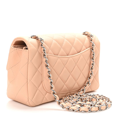 Chanel Lambskin Quilted Mini Rectangular Flap Light Pink 3 of 11