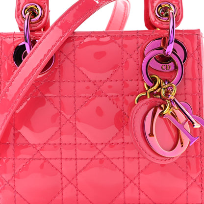 Christian Dior Patent Cannage Micro Lady Dior Pink 7 of 10