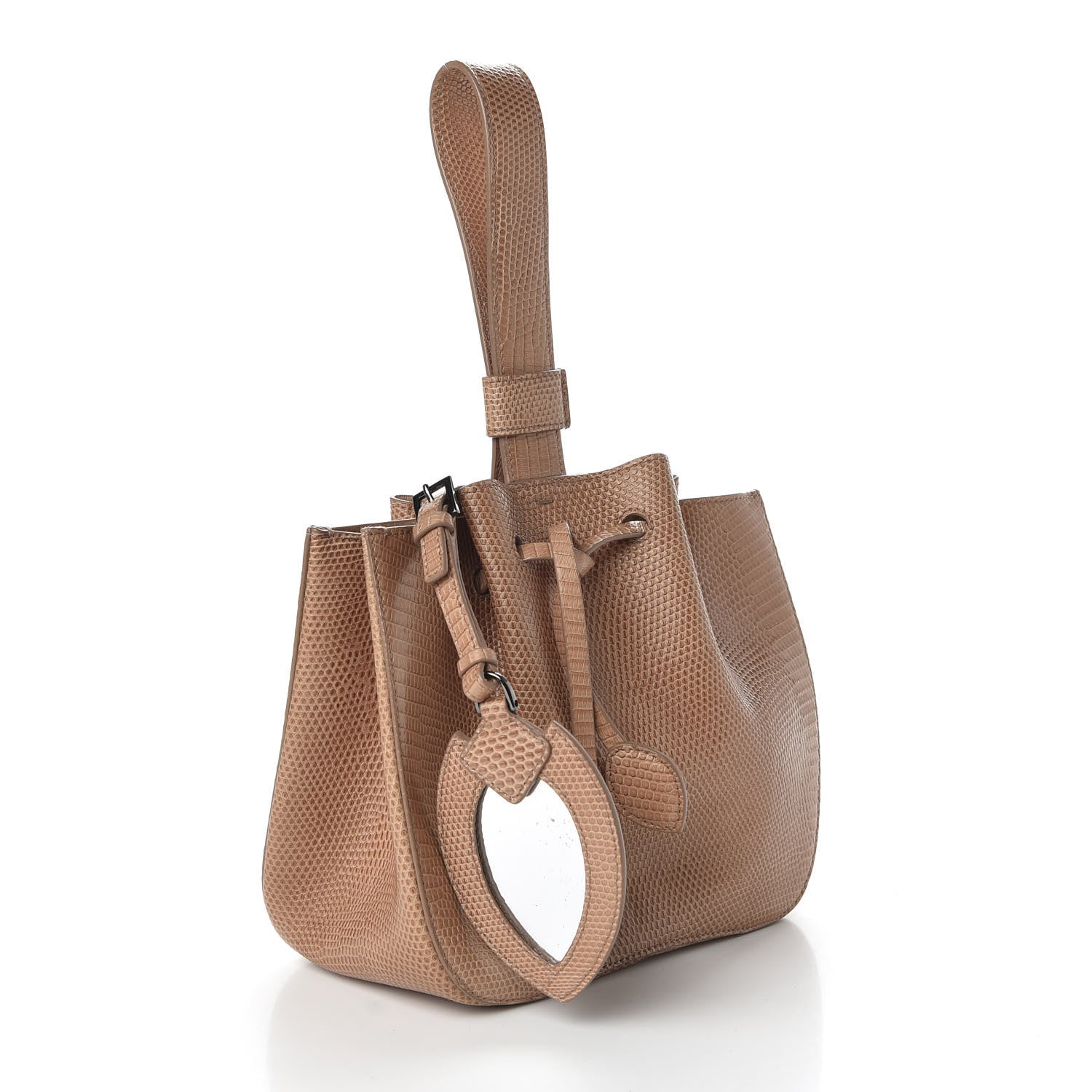 Alaia Lizard Rose-Marie 19 Bag Dark Beige 3 of 8
