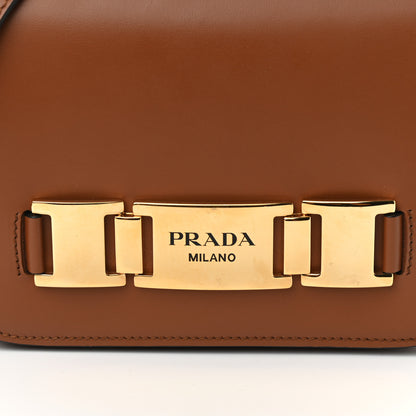Prada City Calf Flap Shoulder Bag Cognac 8 of 11