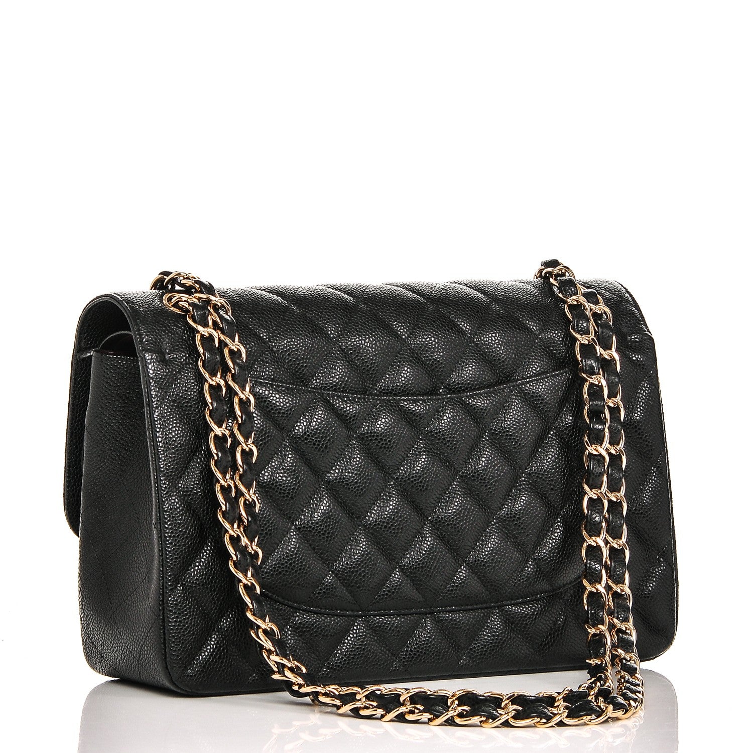 Chanel Caviar Quilted Jumbo Double Flap Black 3 of 7