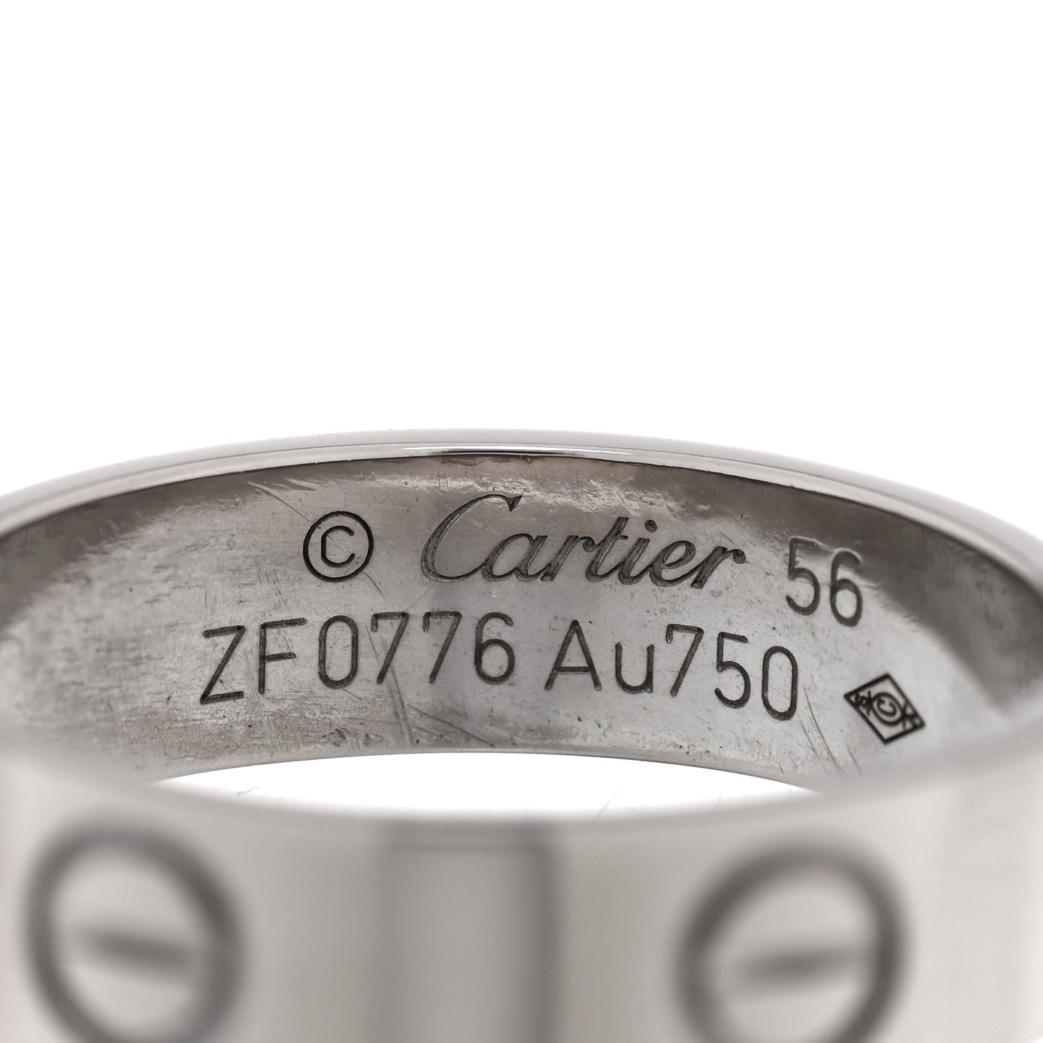 Cartier 18K White Gold 5.5mm LOVE Ring 57 8 4 of 5
