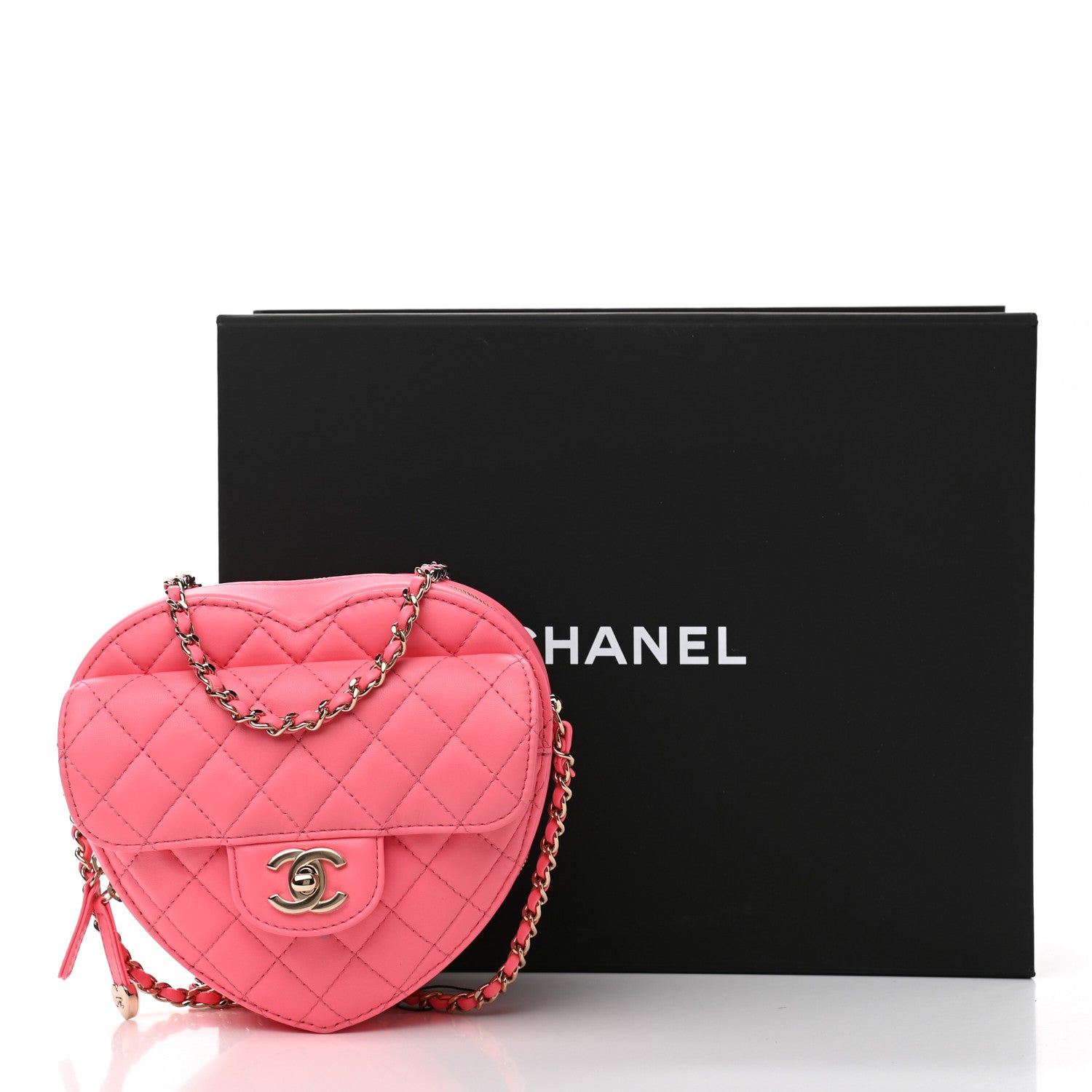 Chanel Lambskin Quilted CC In Love Heart Bag Pink 11 of 11