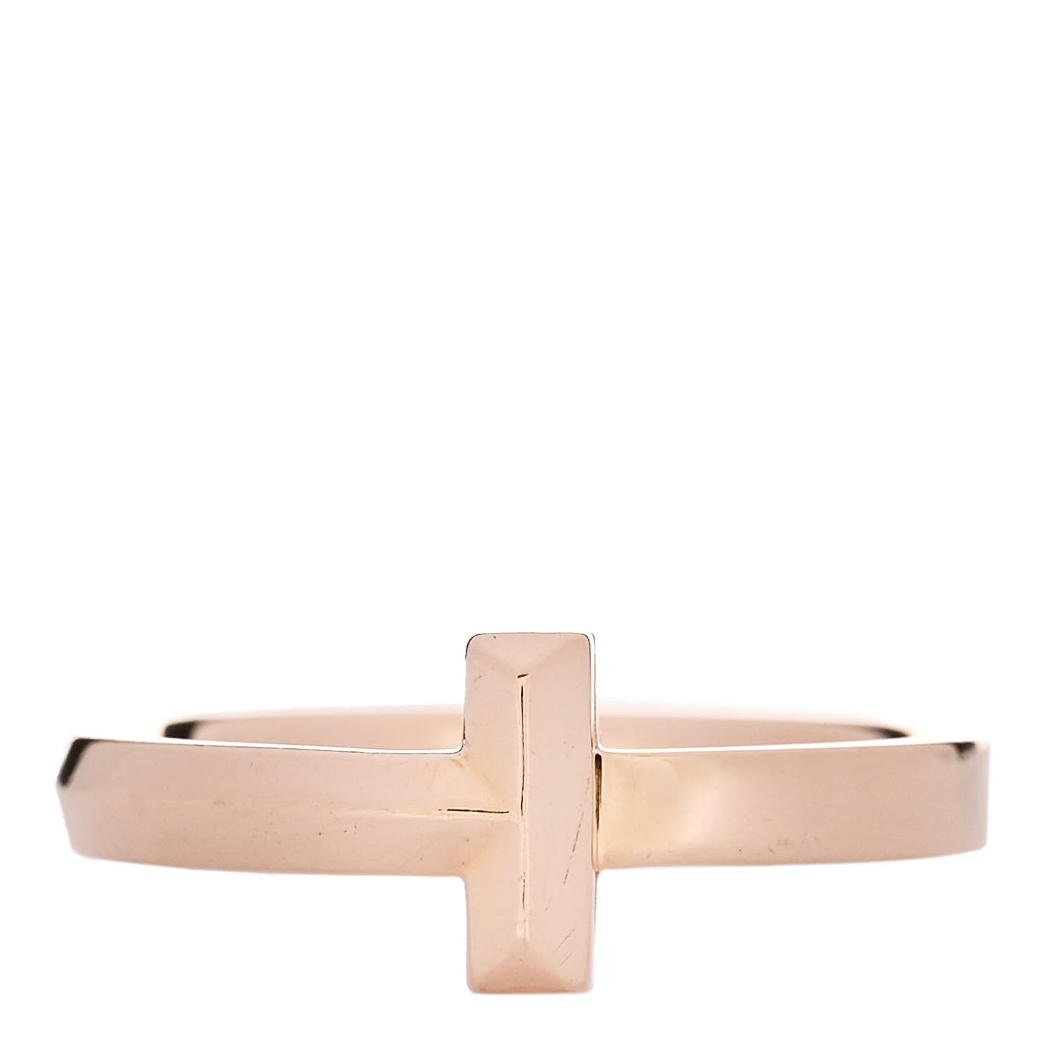 Tiffany 18K Rose Gold T T1 Ring 51 5.75 1 of 4