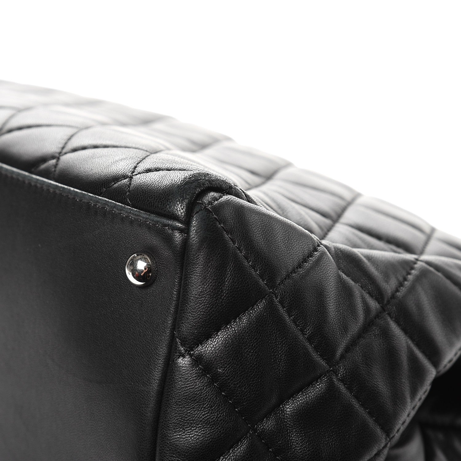 Chanel Lambskin Quilted 7 Large Tote Black 12 of 13