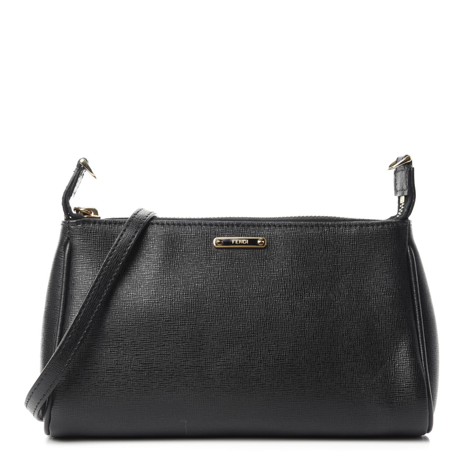 Fendi Vitello Elite Mini Pouch Crossbody Black 1 of 12