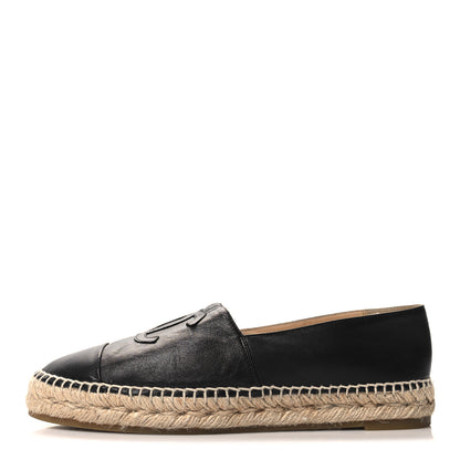 Chanel Lambskin CC Espadrilles 40 Black 1 of 10