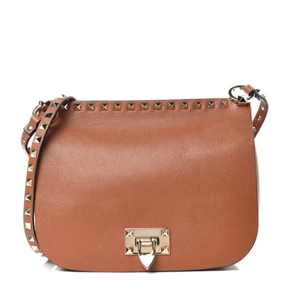 Valentino Garavani Grained Calfskin Rockstud Saddle Bag Selleria 1 of 9