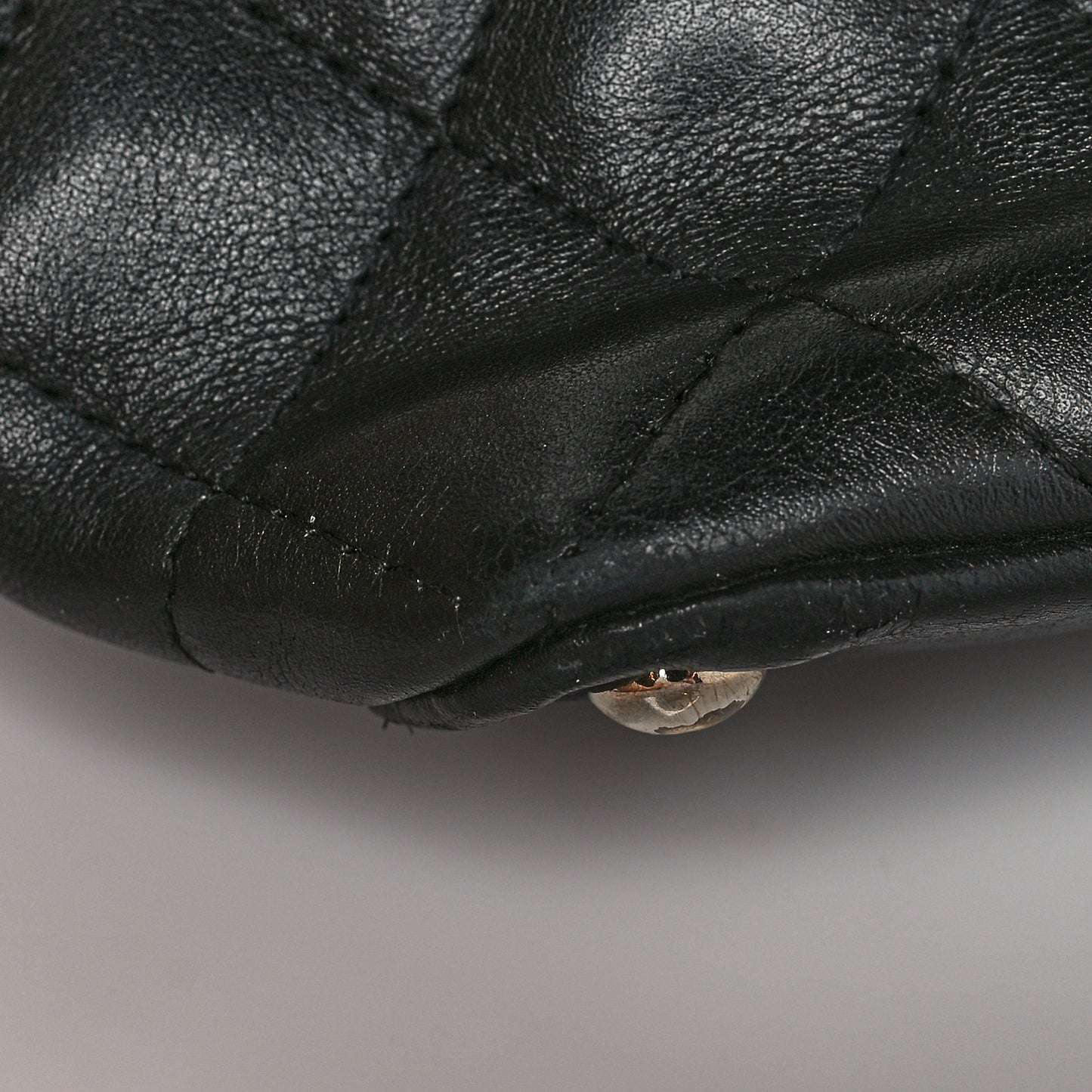 Calfskin Quilted Medium Cambon Tote Black White