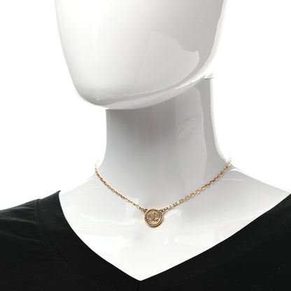 Chanel Crystal Metal CC Round Pendant Necklace Gold 2 of 7
