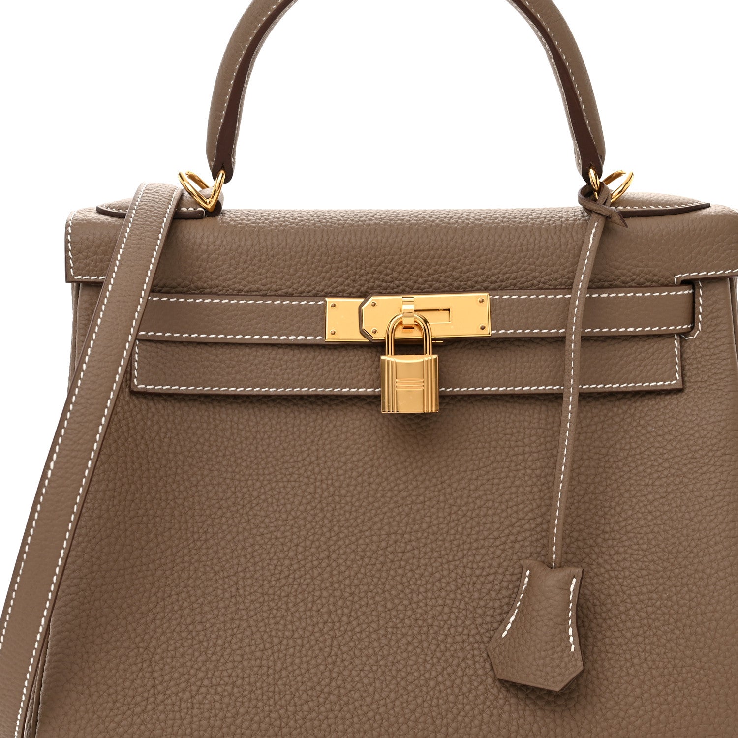 Hermes Togo Kelly Retourne 28 Etoupe 8 of 11