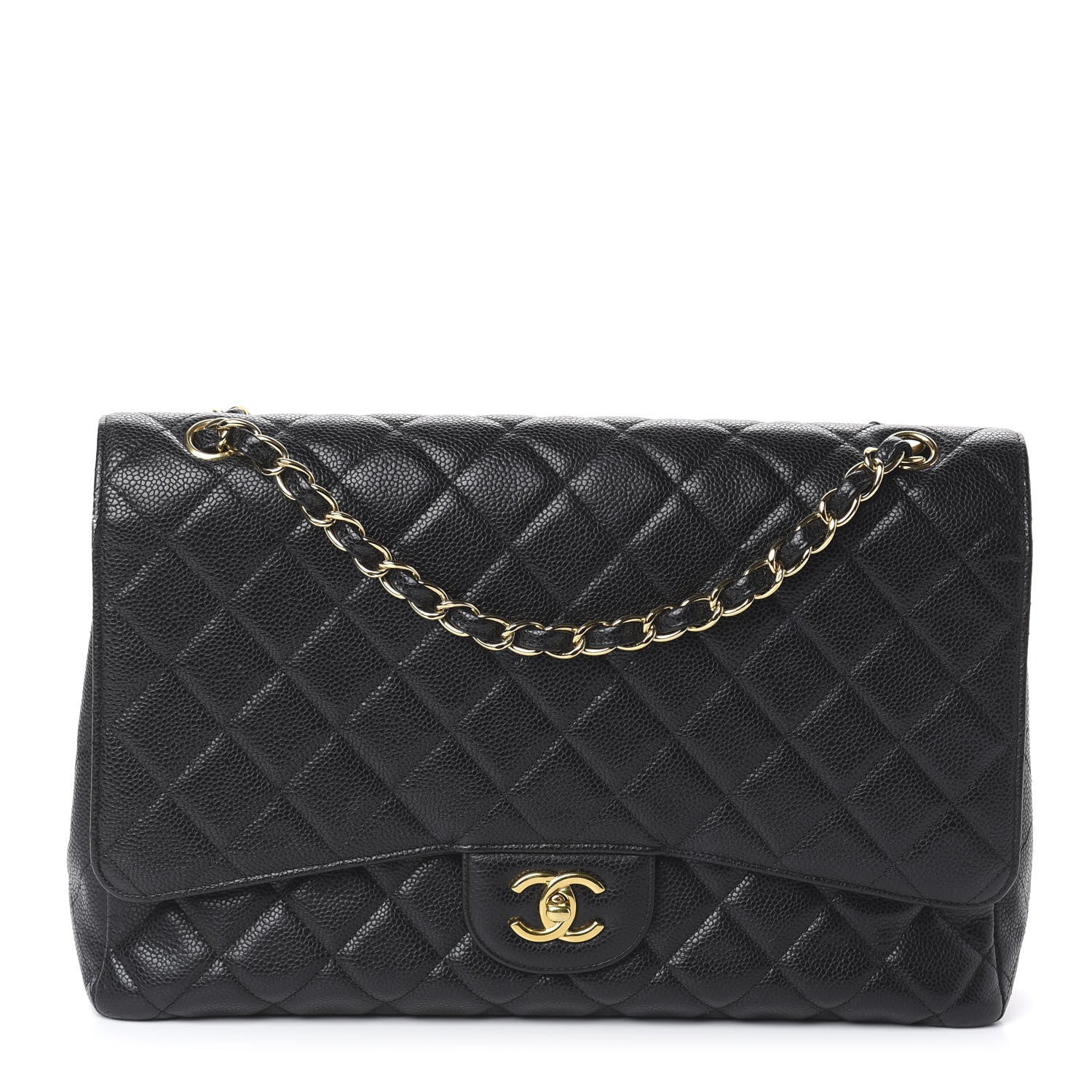 Chanel Caviar Quilted Maxi Single Flap Black 1 of 9