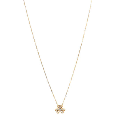 Van Cleef & Arpels 18K Yellow Gold Diamond Mini Frivole Pendant Pave Necklace 1 of 7