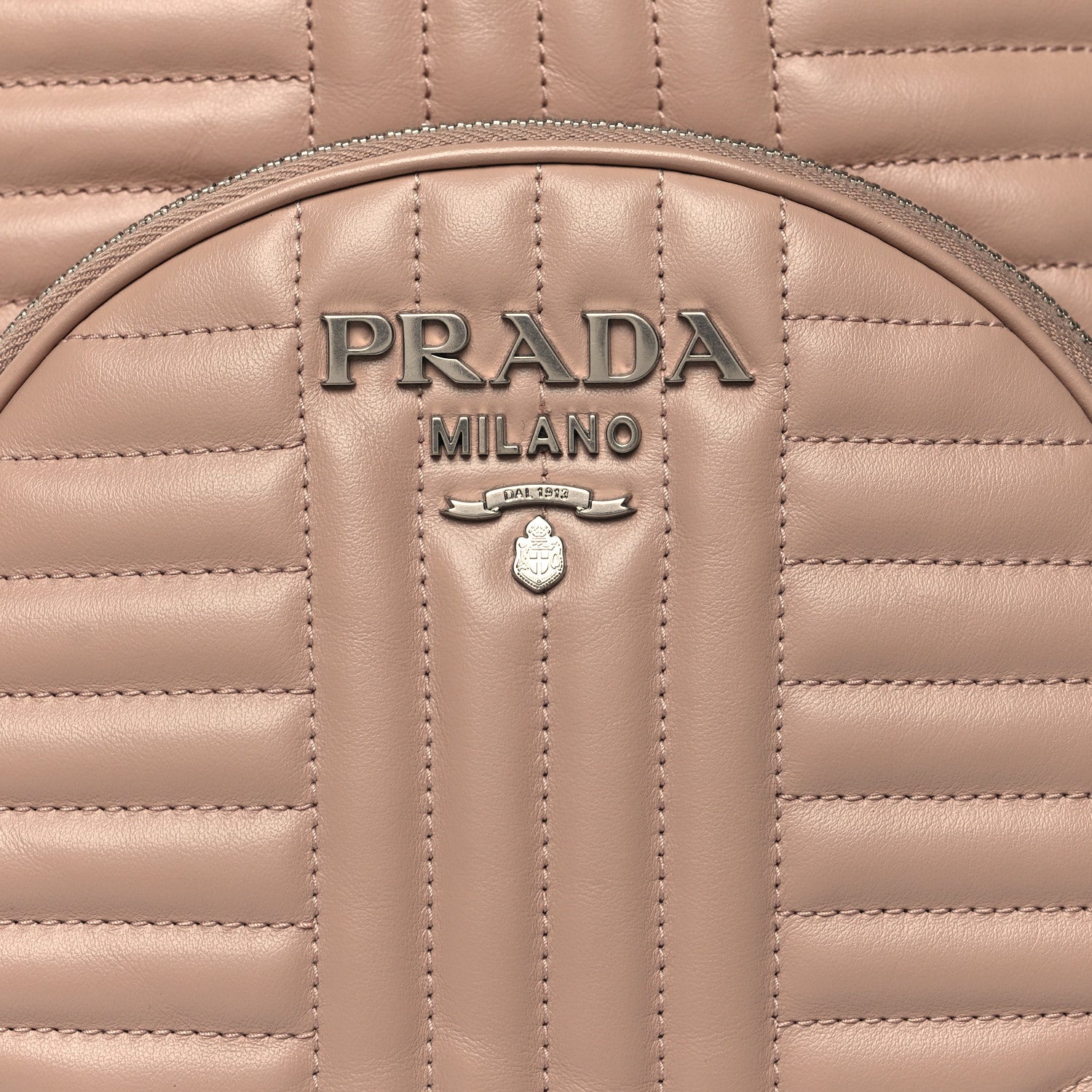 Prada Soft Calfskin Impunture Diagramme Day Backpack Cipria 7 of 9