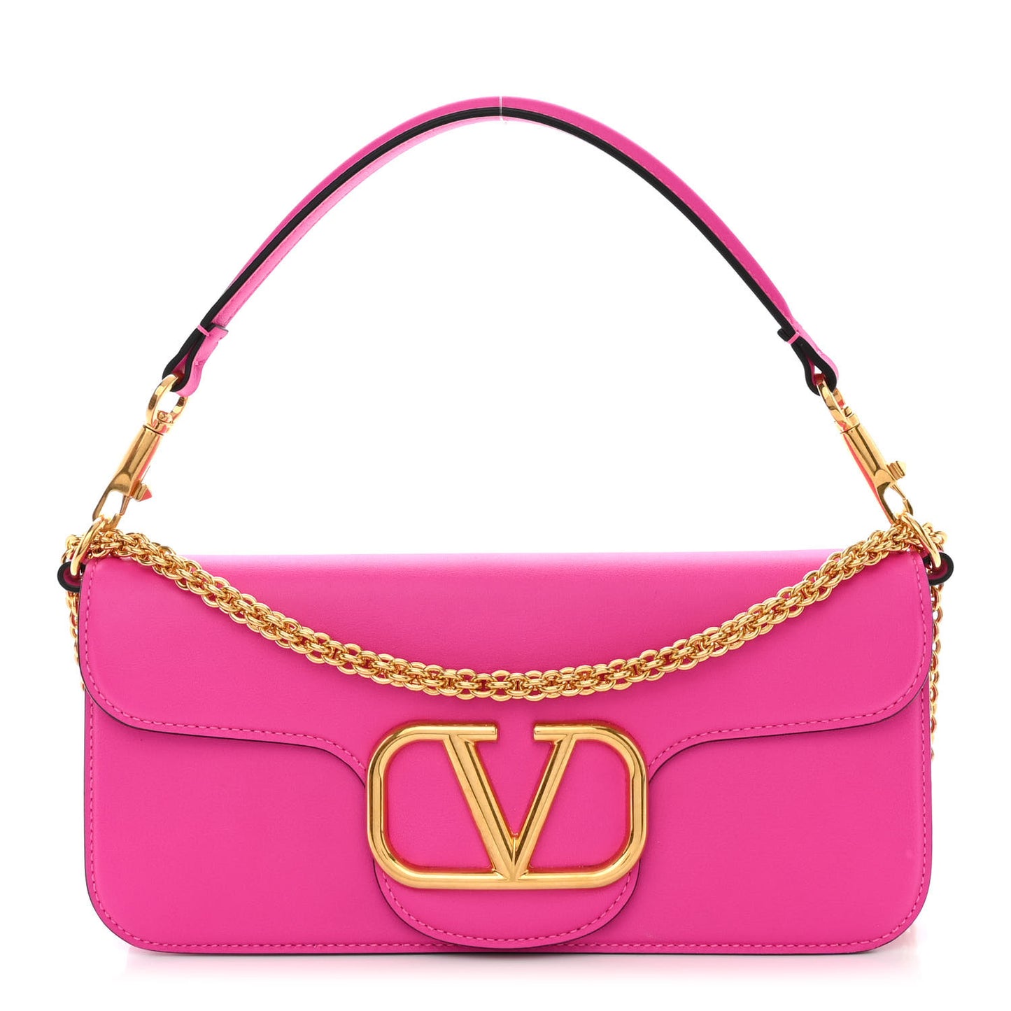 Calfskin Vlogo Loco Shoulder Bag Pink PP
