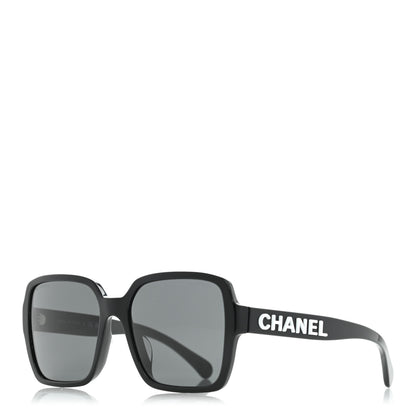 Chanel Acetate Square Sunglasses 5408-A Black 1 of 8