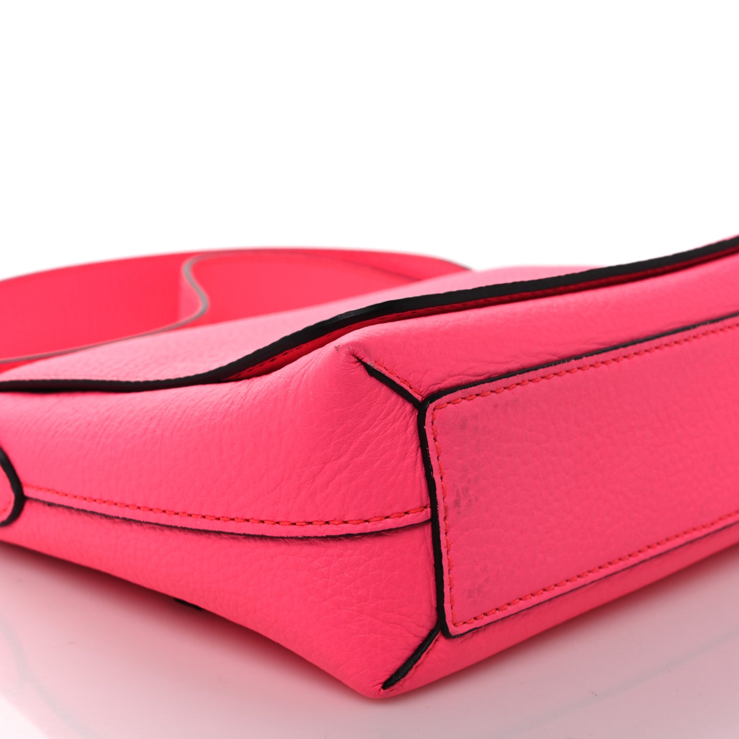 Calfskin Smooth Grain Small Burleigh Crossbody Bag Neon Pink