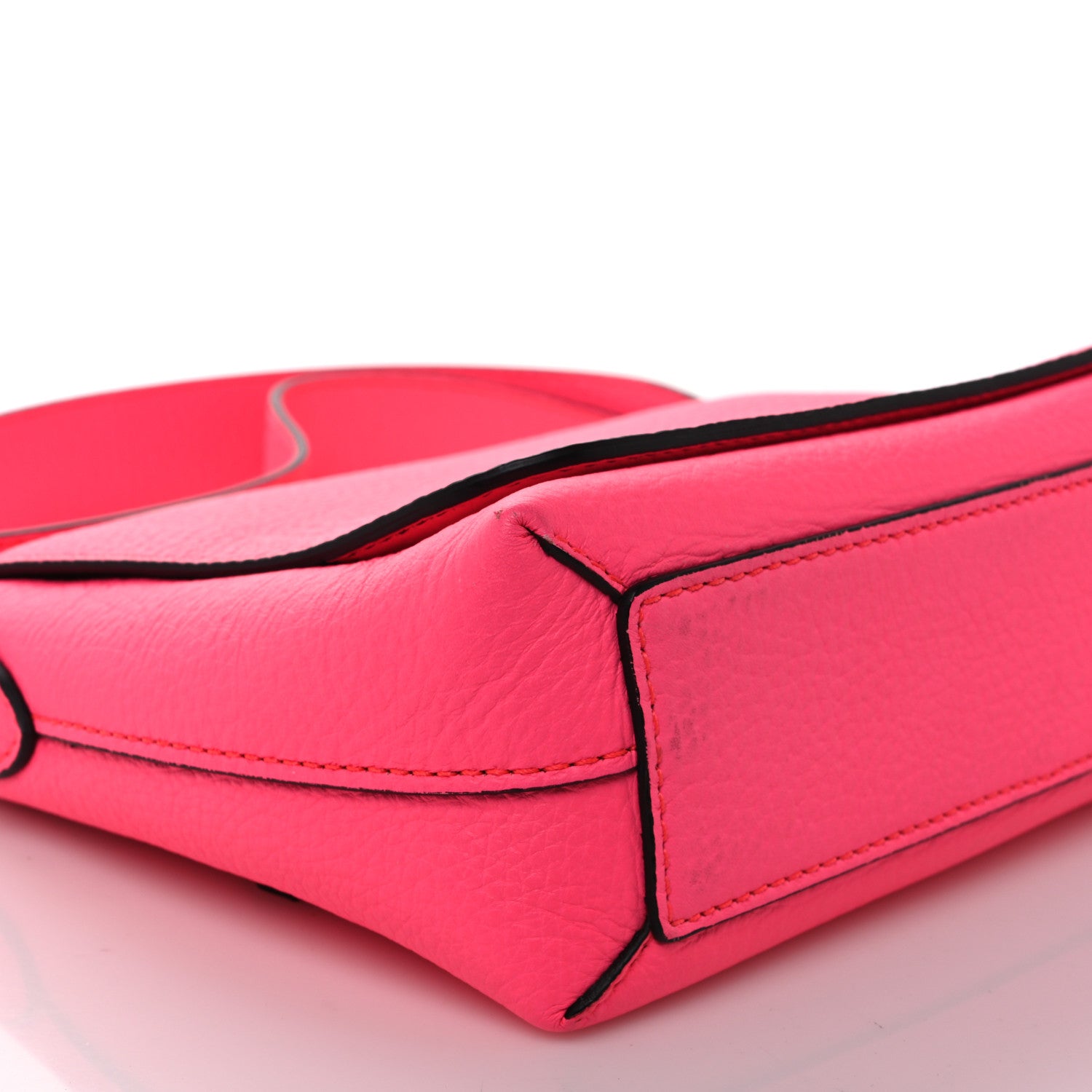 Burberry Calfskin Smooth Grain Small Burleigh Crossbody Bag Neon Pink 9 of 13