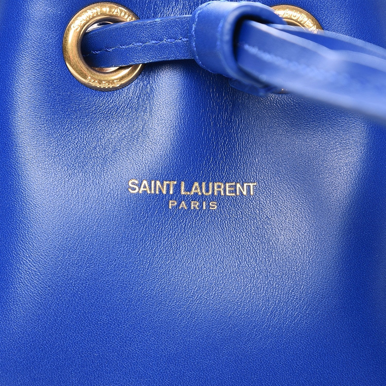 Saint Laurent Calfskin Small Emmanuelle Bucket Bag Blue Marjorelle 8 of 8