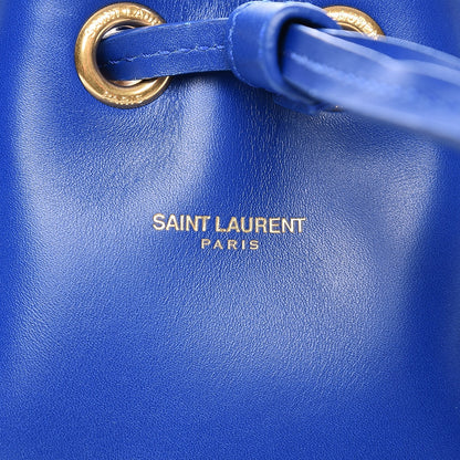Saint Laurent Calfskin Small Emmanuelle Bucket Bag Blue Marjorelle 8 of 8