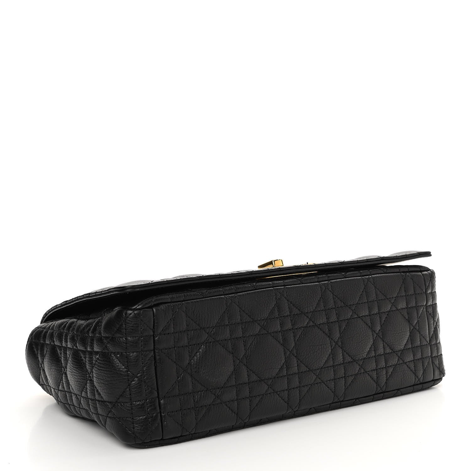 Christian Dior Grained Calfskin Cannage Large Caro Bag Black 4 of 13