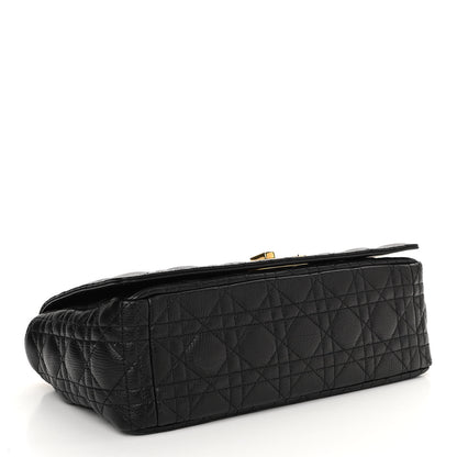 Christian Dior Grained Calfskin Cannage Large Caro Bag Black 4 of 13