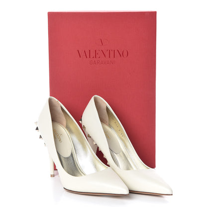 Valentino Garavani Nappa Rockstud Jaw Stud 100mm Pumps 37 Ivory 8 of 8