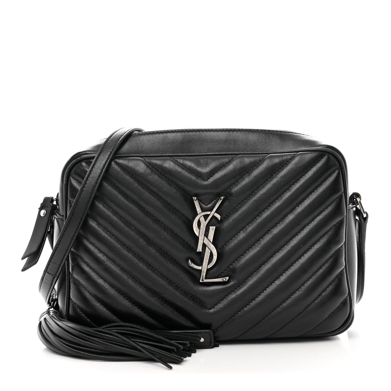 Saint Laurent Calfskin Matelasse Monogram Lou Camera Bag Black 1 of 13
