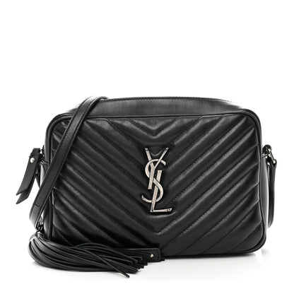 Saint Laurent Calfskin Matelasse Monogram Lou Camera Bag Black 1 of 13